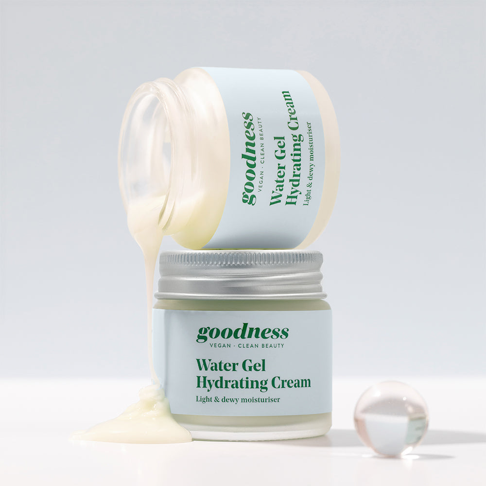Goodness Vegan Skincare Water Gel Hydrating Cream Lifestyle Photo
